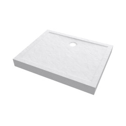 Receveur de douche haut Pedra blanc 80 x 100 cm AURLANE