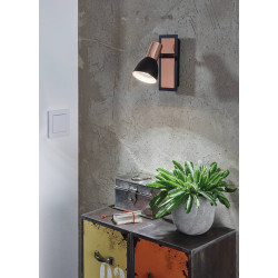 Spot LED Barnham noir et cuivre 3 W EGLO Spot LED Barnham noir et cuivre 3 W EGLO