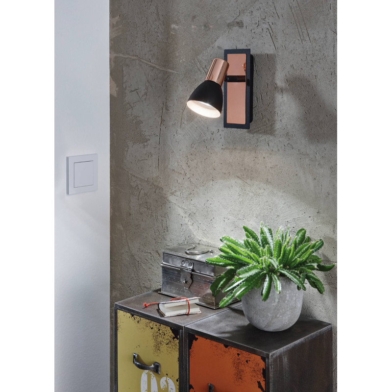 Spot LED Barnham noir et cuivre 3 W EGLO Spot LED Barnham noir et cuivre 3 W EGLO