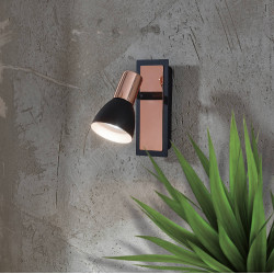 Spot LED Barnham noir et cuivre 3 W EGLO Spot LED Barnham noir et cuivre 3 W EGLO