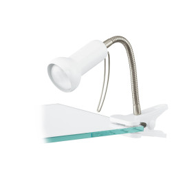 Lampe de bureau Pince Soha E27 25W Blanc - INVENTIV - Mr.Bricolage