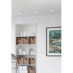 Spot encastrable LED Pineda chrome dimmable Ø 8,4 cm 5,5 W EGLO Spot encastrable LED Pineda chrome dimmable Ø 8,4 cm 5,5 W EGLO