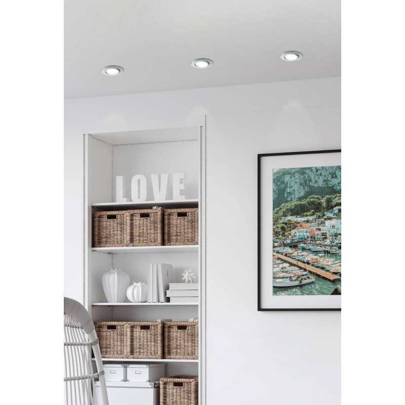 Spot encastrable LED Pineda chrome dimmable Ø 8,4 cm 5,5 W EGLO Spot encastrable LED Pineda chrome dimmable Ø 8,4 cm 5,5 W EGLO