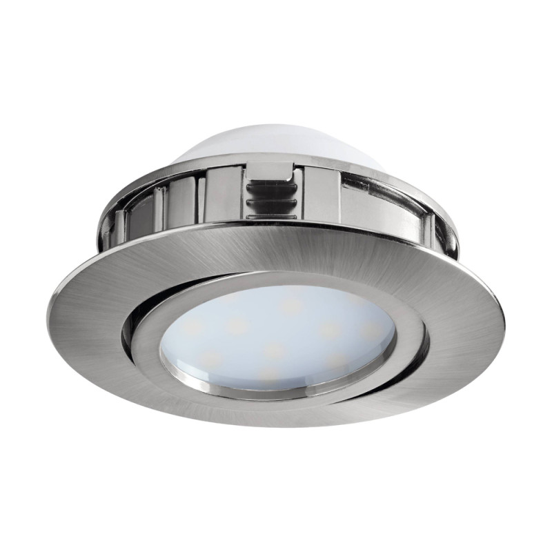 Spot encastrable LED Pineda nickel mat dimmable Ø 8,4 cm 5,5 W EGLO