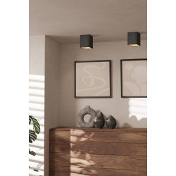 Plafonnier LED Polasso noir et or 3,3 W EGLO Plafonnier LED Polasso noir et or 3,3 W EGLO