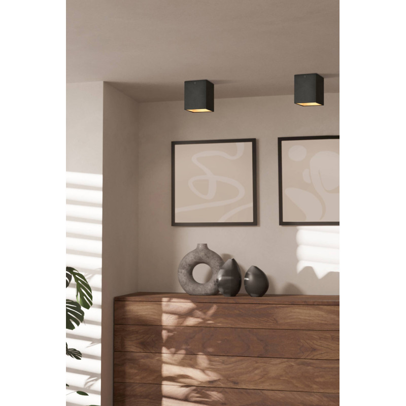 Plafonnier LED Polasso noir et or 3,3 W EGLO Plafonnier LED Polasso noir et or 3,3 W EGLO