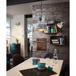 Spot Barnstaple zinc aspect usagé E27 40 W EGLO Spot Barnstaple zinc aspect usagé E27 40 W EGLO