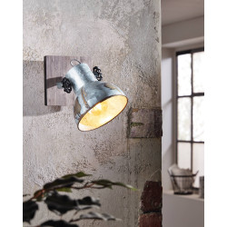 Spot Barnstaple zinc aspect usagé E27 40 W EGLO Spot Barnstaple zinc aspect usagé E27 40 W EGLO