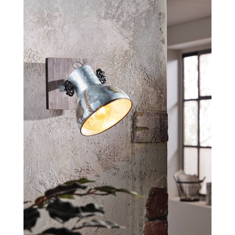 Spot Barnstaple zinc aspect usagé E27 40 W EGLO Spot Barnstaple zinc aspect usagé E27 40 W EGLO