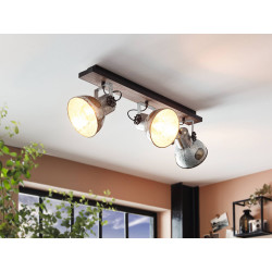 Spot Barnstaple zinc aspect usagé E27 3 × 40 W EGLO Spot Barnstaple zinc aspect usagé E27 3 × 40 W EGLO