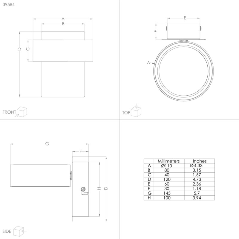 Spot LED Albariza blanc 4,6 W EGLO Spot LED Albariza blanc 4,6 W EGLO