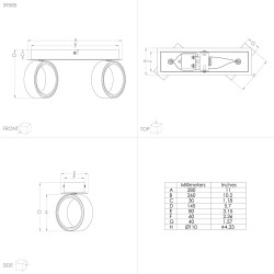 Spot LED Albariza blanc 2 × 4,6 W EGLO Spot LED Albariza blanc 2 × 4,6 W EGLO