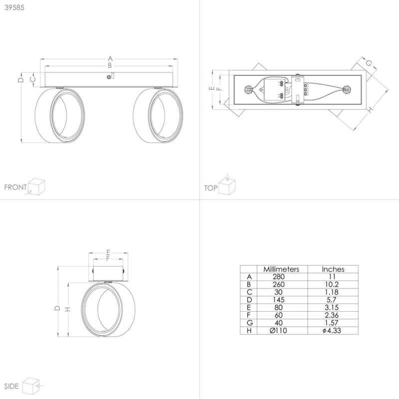 Spot LED Albariza blanc 2 × 4,6 W EGLO Spot LED Albariza blanc 2 × 4,6 W EGLO