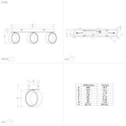 Spot LED Albariza blanc 3 × 4,6 W EGLO Spot LED Albariza blanc 3 × 4,6 W EGLO