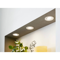 Spot encastrable LED Sartiano blanc Ø 9 cm 3 × 4,6 W EGLO Spot encastrable LED Sartiano blanc Ø 9 cm 3 × 4,6 W EGLO