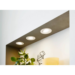 Spot encastrable LED Sartiano blanc Ø 9 cm 3 × 4,6 W EGLO Spot encastrable LED Sartiano blanc Ø 9 cm 3 × 4,6 W EGLO