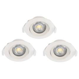 Spot encastrable LED Sartiano blanc Ø 9 cm 3 × 4,6 W EGLO