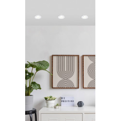 Spot encastrable LED Salabate blanc dimmable Ø 8,8 cm 6 W EGLO