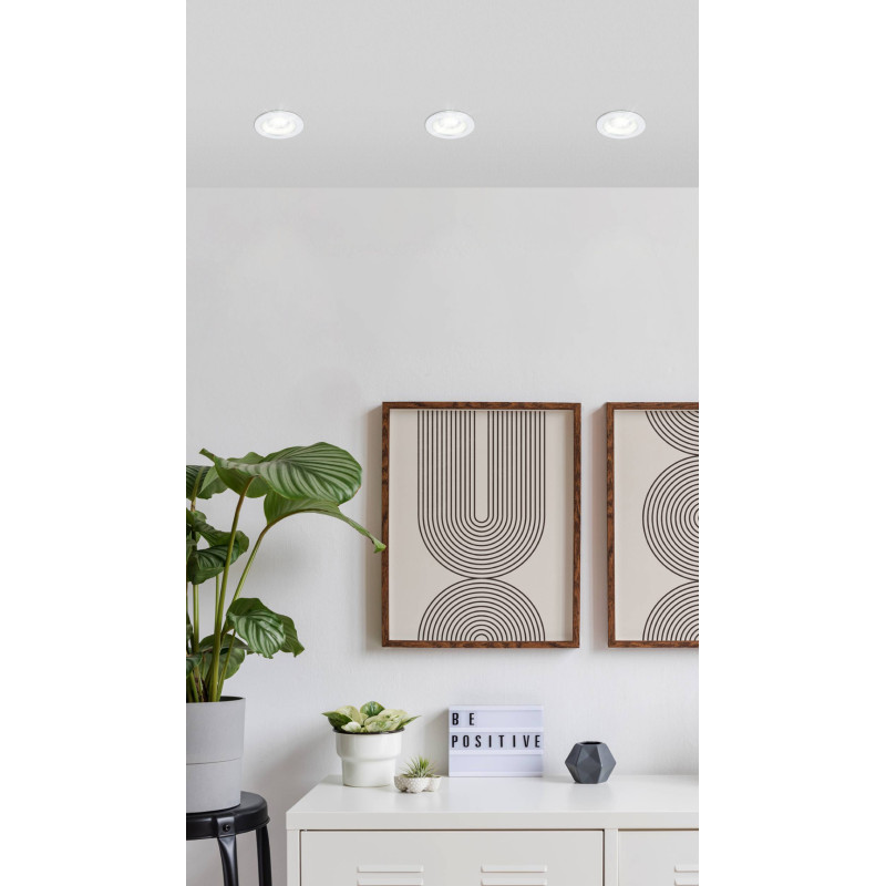 Spot encastrable LED Salabate blanc dimmable Ø 8,8 cm 6 W EGLO