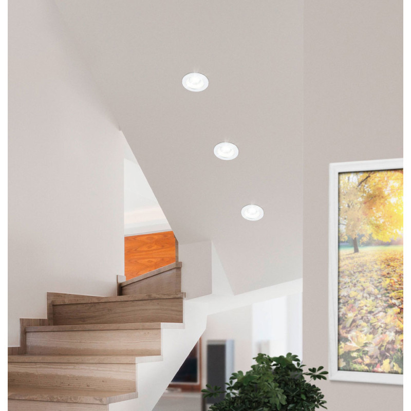 Spot encastrable LED Salabate blanc dimmable Ø 8,8 cm 6 W EGLO