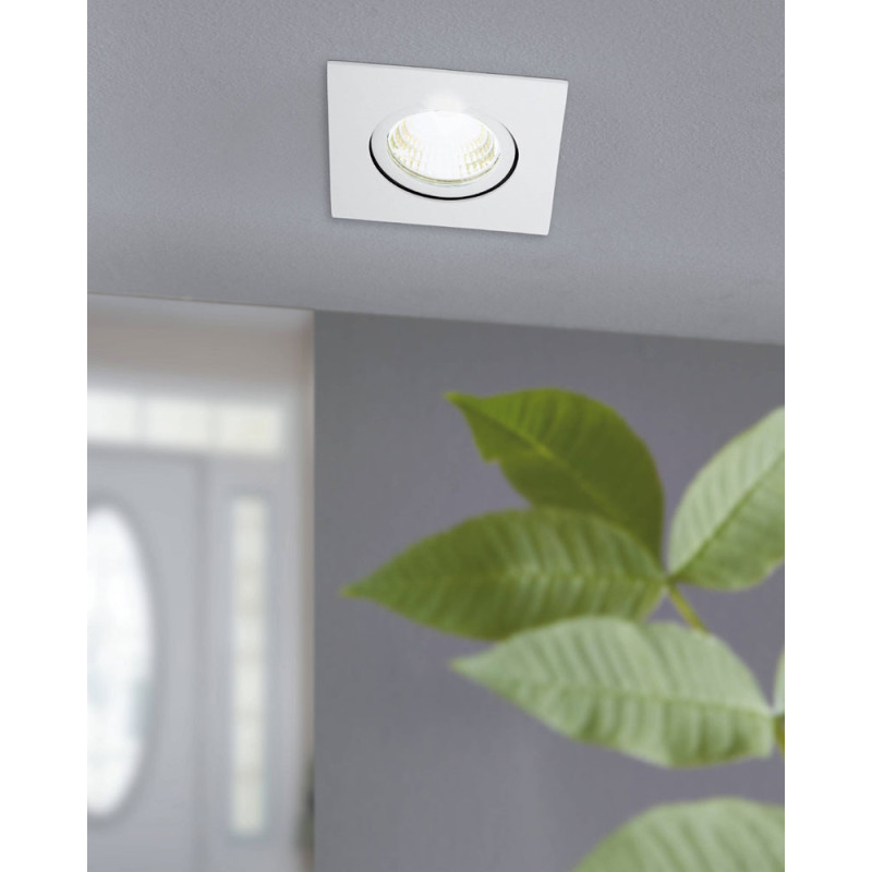 Spot encastrable LED Saliceto blanc dimmable 6 W EGLO Spot encastrable LED Saliceto blanc dimmable 6 W EGLO