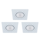 Spot encastrable LED Areito aluminium brossé GU10 3 × 4,6 W EGLO