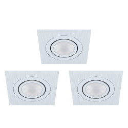 Spot encastrable LED Areito aluminium brossé GU10 3 × 4,6 W EGLO