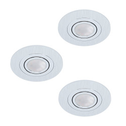 Spot encastrable LED Areito aluminium brossé Ø 10 cm GU10 3 × 4,6 W EGLO Spot encastrable LED Areito aluminium brossé Ø 10 cm GU10 3 × 4,6 W EGLO