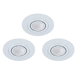 Spot encastrable LED Areito aluminium brossé Ø 10 cm GU10 3 × 4,6 W EGLO