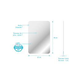 Miroir Start 40 x 60 cm AURLANE Miroir Start 40 x 60 cm AURLANE
