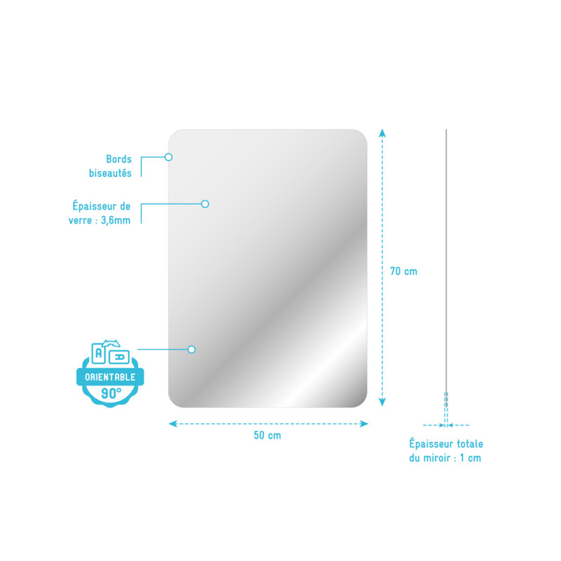 Miroir Start 50 x 70 cm AURLANE