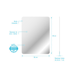 Miroir Start 60 x 80 cm AURLANE Miroir Start 60 x 80 cm AURLANE