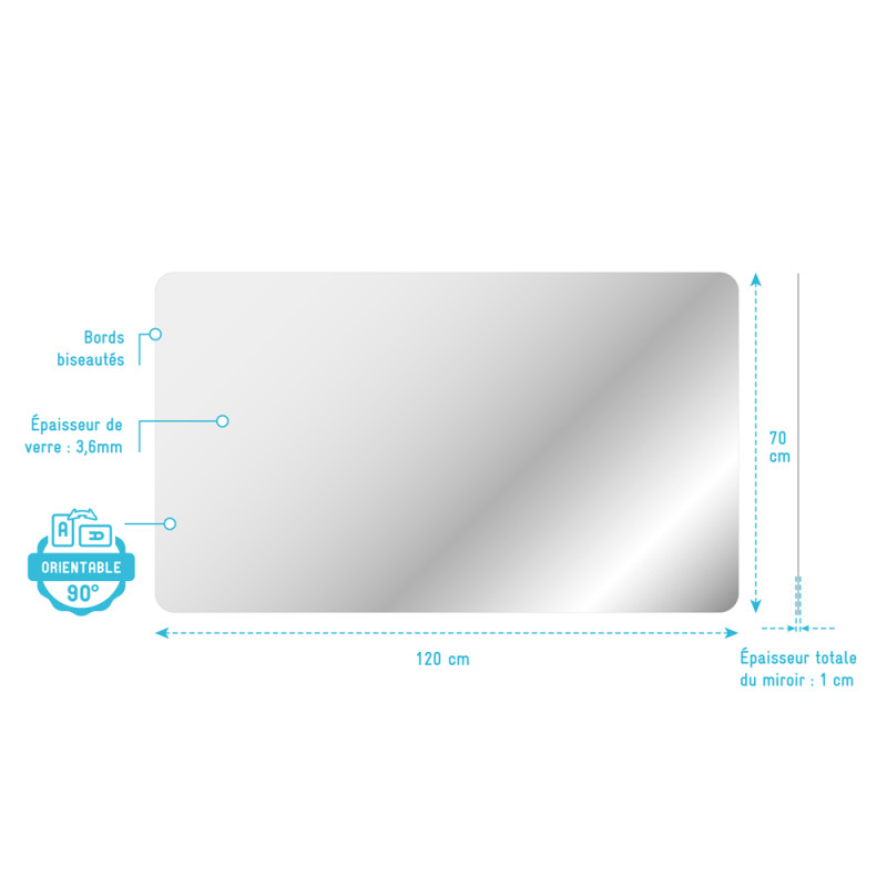 Miroir Start 70 x 120 cm AURLANE