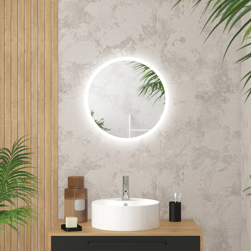 Miroir LED Start Ø 50 cm AURLANE Miroir LED Start Ø 50 cm AURLANE