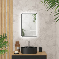 Miroir LED Start noir 40 x 60 cm AURLANE Miroir LED Start noir 40 x 60 cm AURLANE