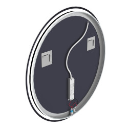 Miroir LED Start noir Ø 70 cm AURLANE