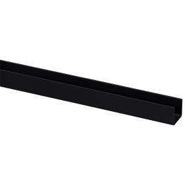 Profil U en PVC noir 260 x 1,8 x 2,1 cm
