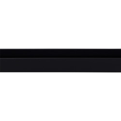 Profil U en PVC noir 260 x 1,8 x 2,1 cm