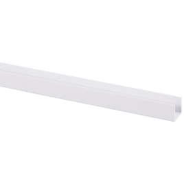 Profil U en PVC blanc 260 x 1,5 x 1,8 cm