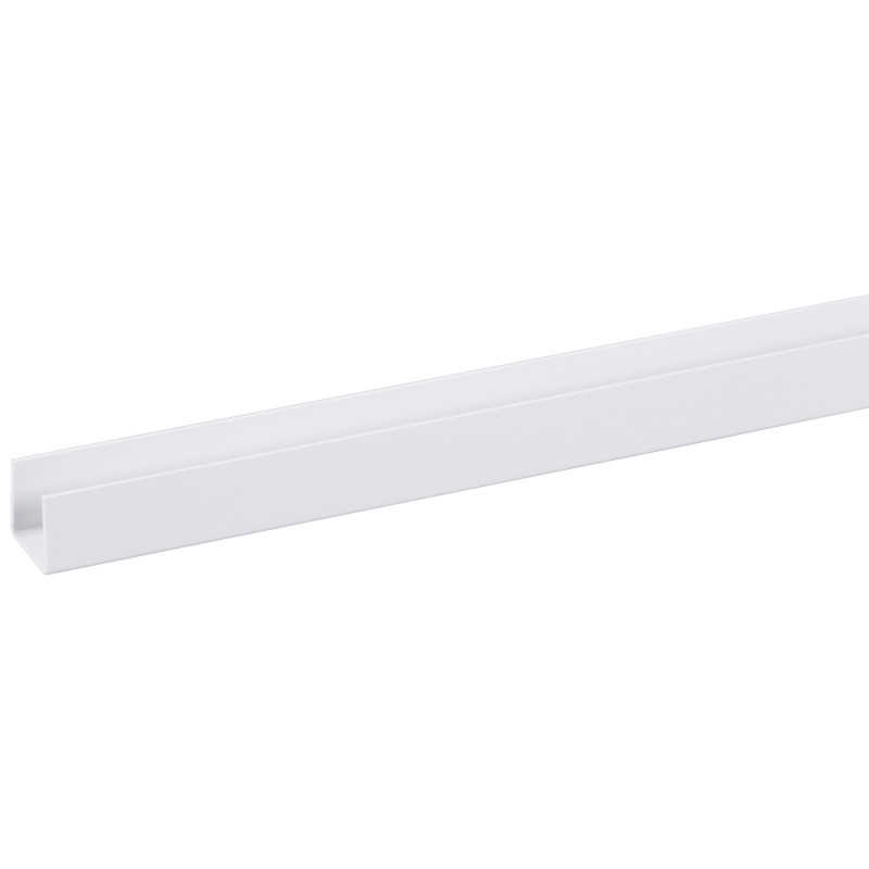 Profil U en PVC blanc 260 x 1,5 x 1,8 cm Profil U en PVC blanc 260 x 1,5 x 1,8 cm
