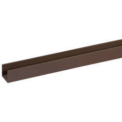 Profil U en PVC brun 260 x 1,8 x 2,1 cm Profil U en PVC brun 260 x 1,8 x 2,1 cm