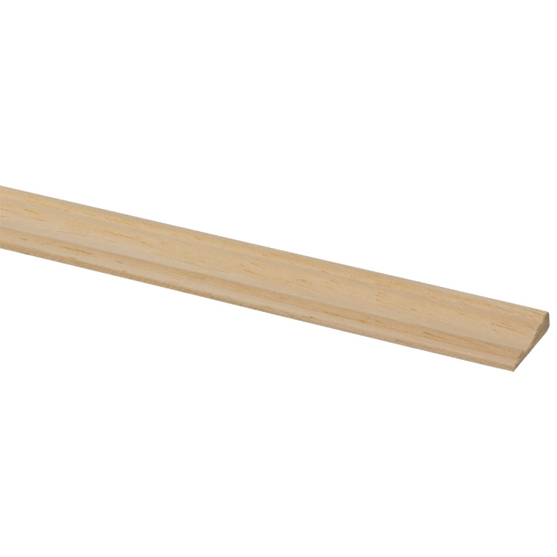 Moulure décorative en bois dur 240 x 2,2 x 0,5 cm