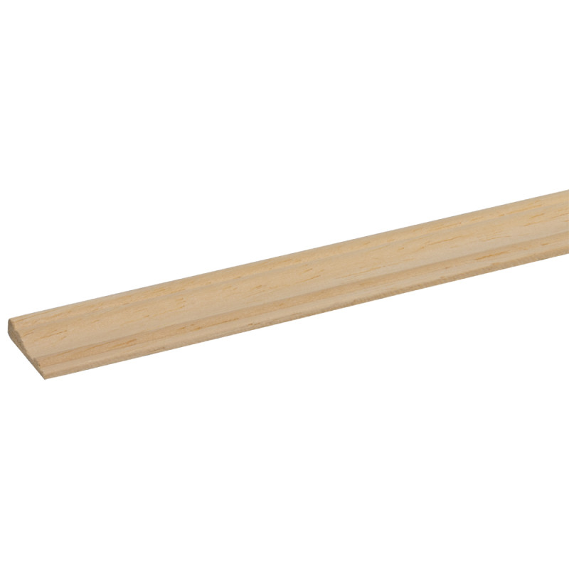 Moulure décorative en bois dur 240 x 2,2 x 0,5 cm Moulure décorative en bois dur 240 x 2,2 x 0,5 cm
