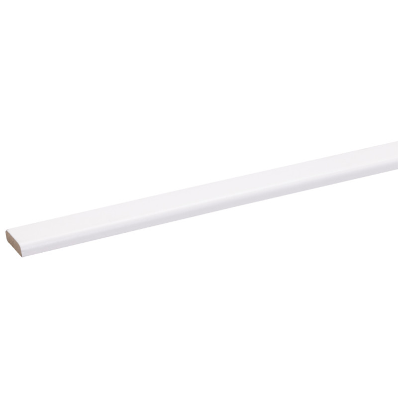 Moulure de recouvrement en MDF revêtue blanche 260 x 2,2 x 0,6 cm Moulure de recouvrement en MDF revêtue blanche 260 x 2,2 x 0,6 cm