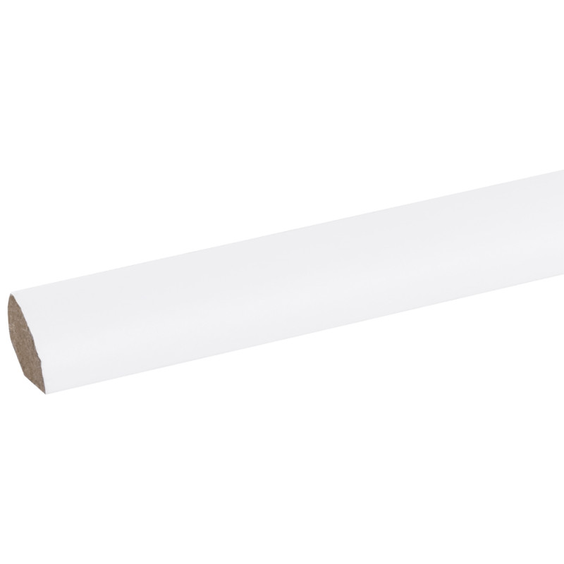 Latte quart de rond en MDF blanche 260 x 1,3 x 1,3 cm Latte quart de rond en MDF blanche 260 x 1,3 x 1,3 cm