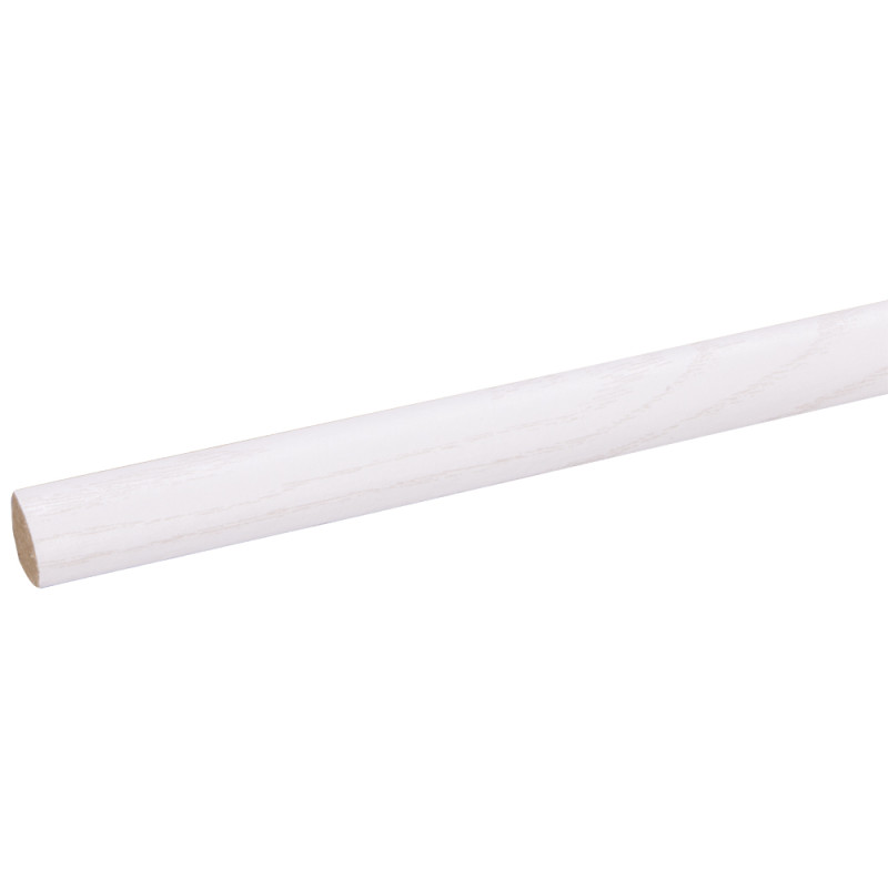 Latte quart de rond en MDF frêne blanc 260 x 1,3 x 1,3 cm Latte quart de rond en MDF frêne blanc 260 x 1,3 x 1,3 cm