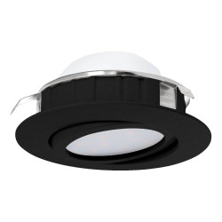 Spot encastrable LED Pineda noir dimmable Ø 8,4 cm 5,5 W EGLO