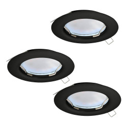 Spot encastrable Peneto noir Ø 7,8 cm 3 × 2,8 W EGLO Spot encastrable Peneto noir Ø 7,8 cm 3 × 2,8 W EGLO