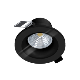 Spot encastrable LED Salabate noir dimmable Ø 8,8 cm 6 W EGLO