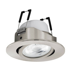 Spot encastrable LED Saliceto-z nickel mat dimmable Ø 8,8 cm 4,7 W EGLO